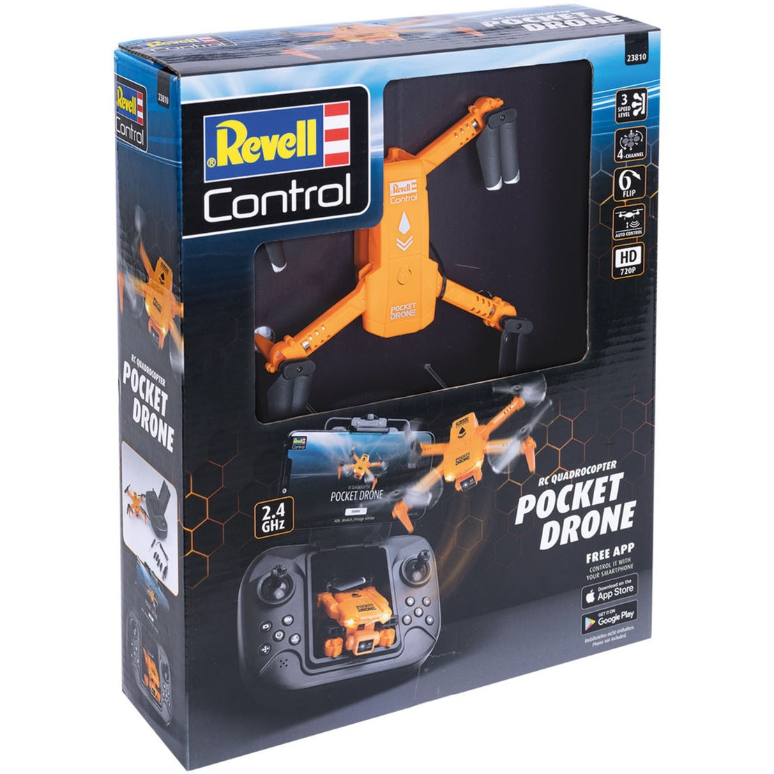 Revell RC Quadrocopter Pocket Drohne (orange/schwarz)