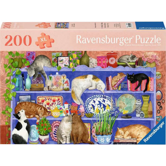 Feel Well & Puzzle - Katzen im Regal
