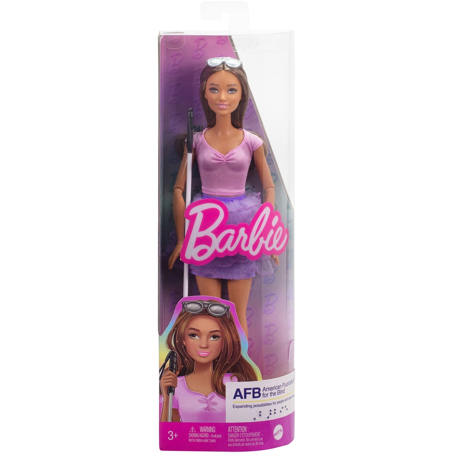 Mattel Barbie Fashionistas-Puppe Blinde Barbie im Rüschenrock