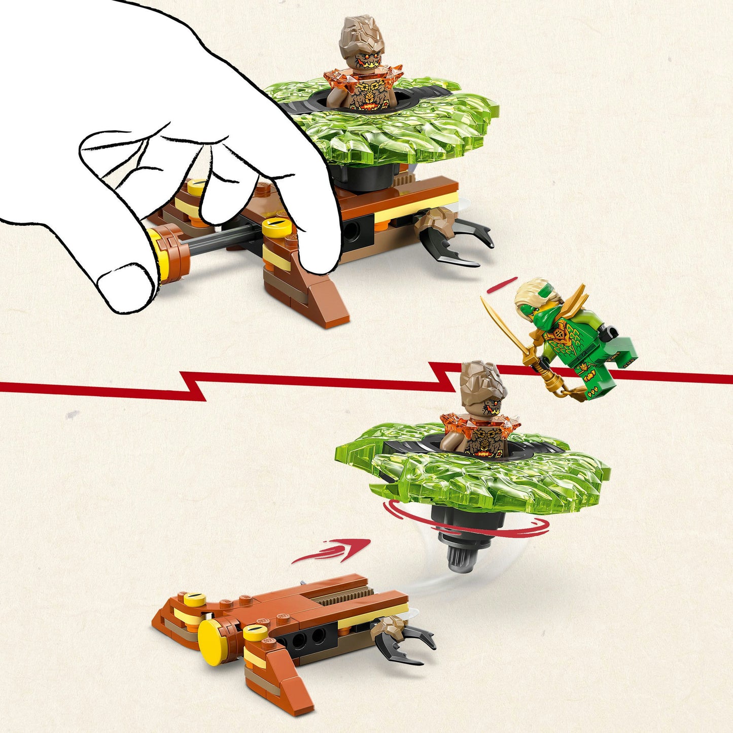 71850 Ninjago Lloyd vs. Elementarmonster-Spinner, Konstruktionsspielzeug