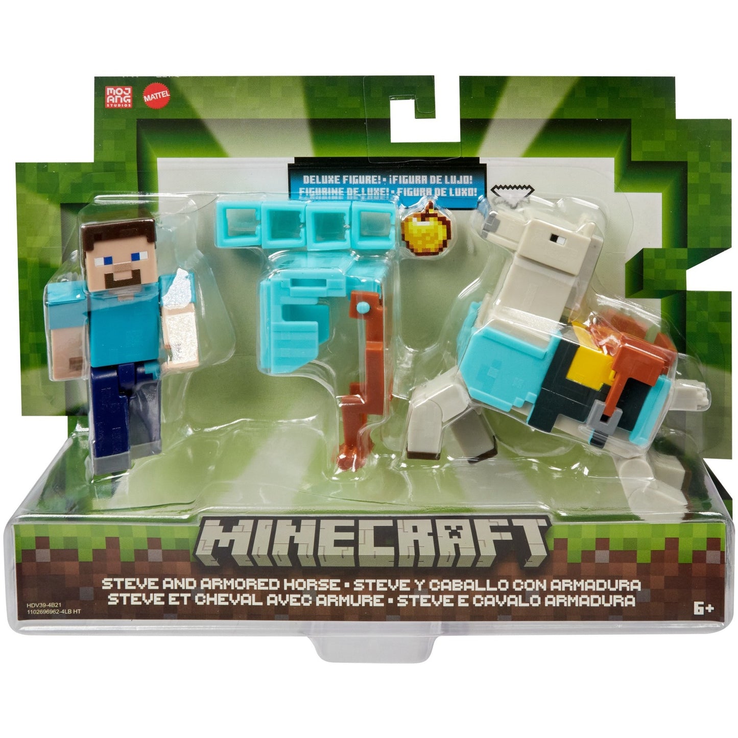 Mattel Minecraft Armored Horse and Steve