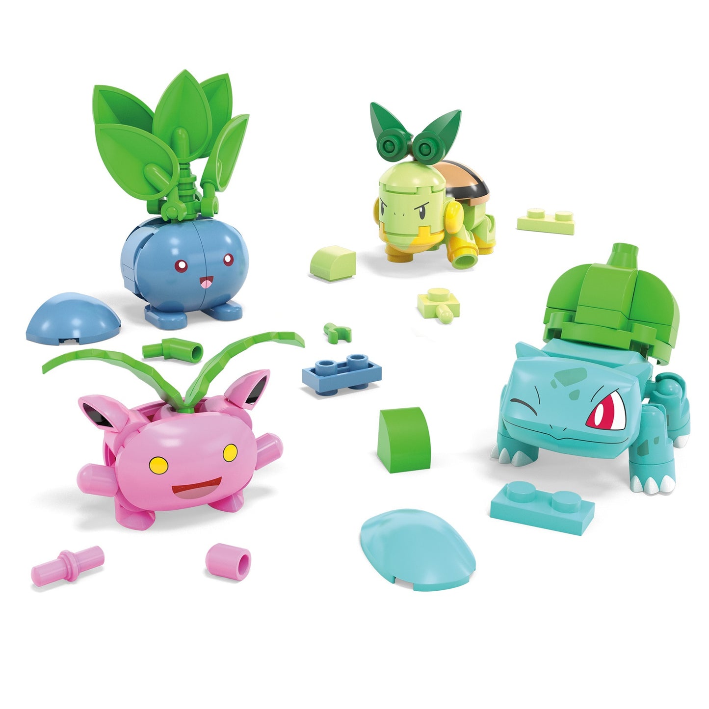 Mattel Pokémon 4 Pflanzen-Typ Pokémon Sets, Konstruktionsspielzeug