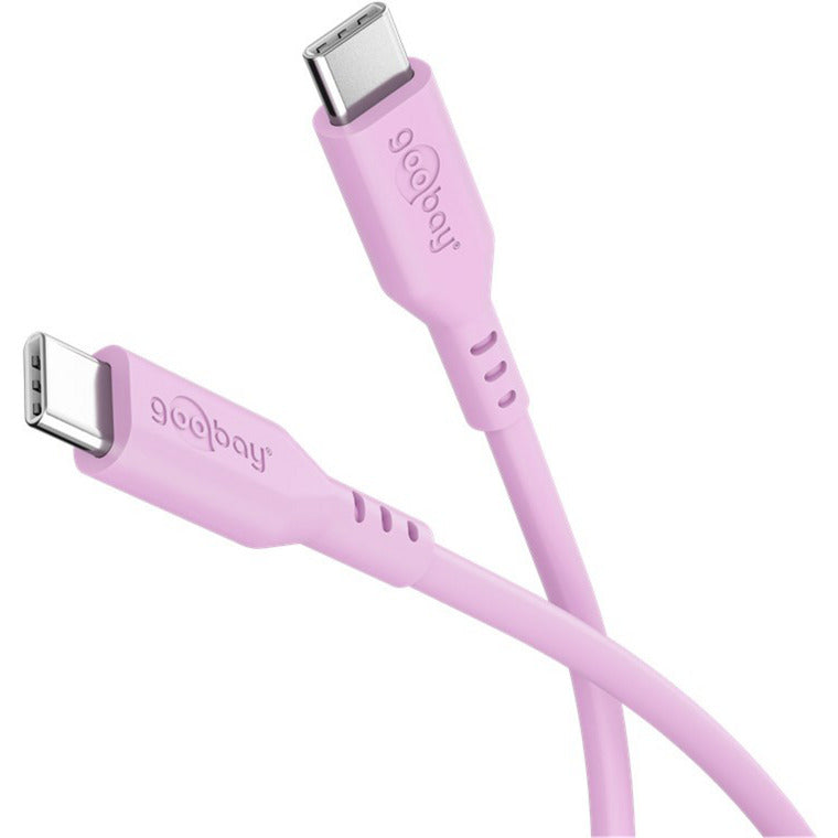USB 2.0 Silikonkabel pink, USB-C Stecker > USB-C Stecker