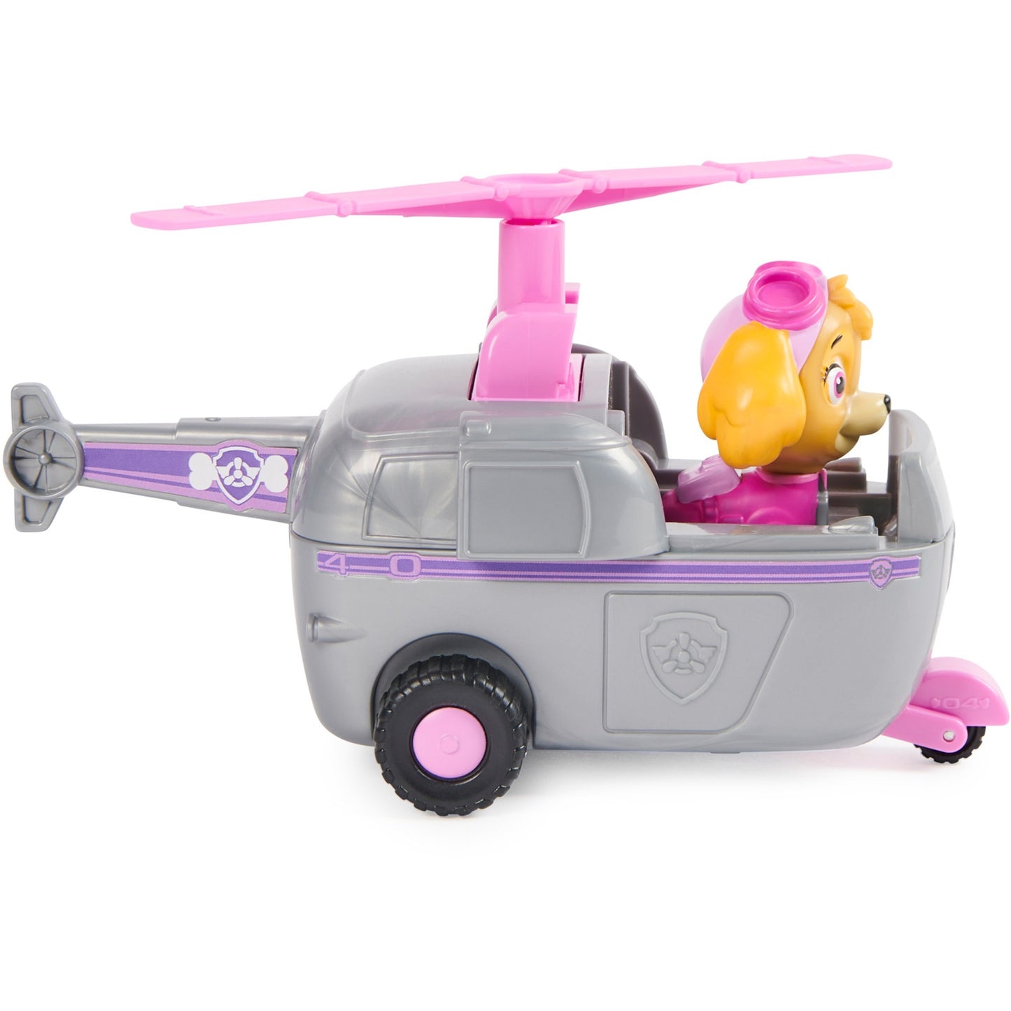 Spinmaster Paw Patrol - Helikopter mit Skye-Figur (grau/rosa)