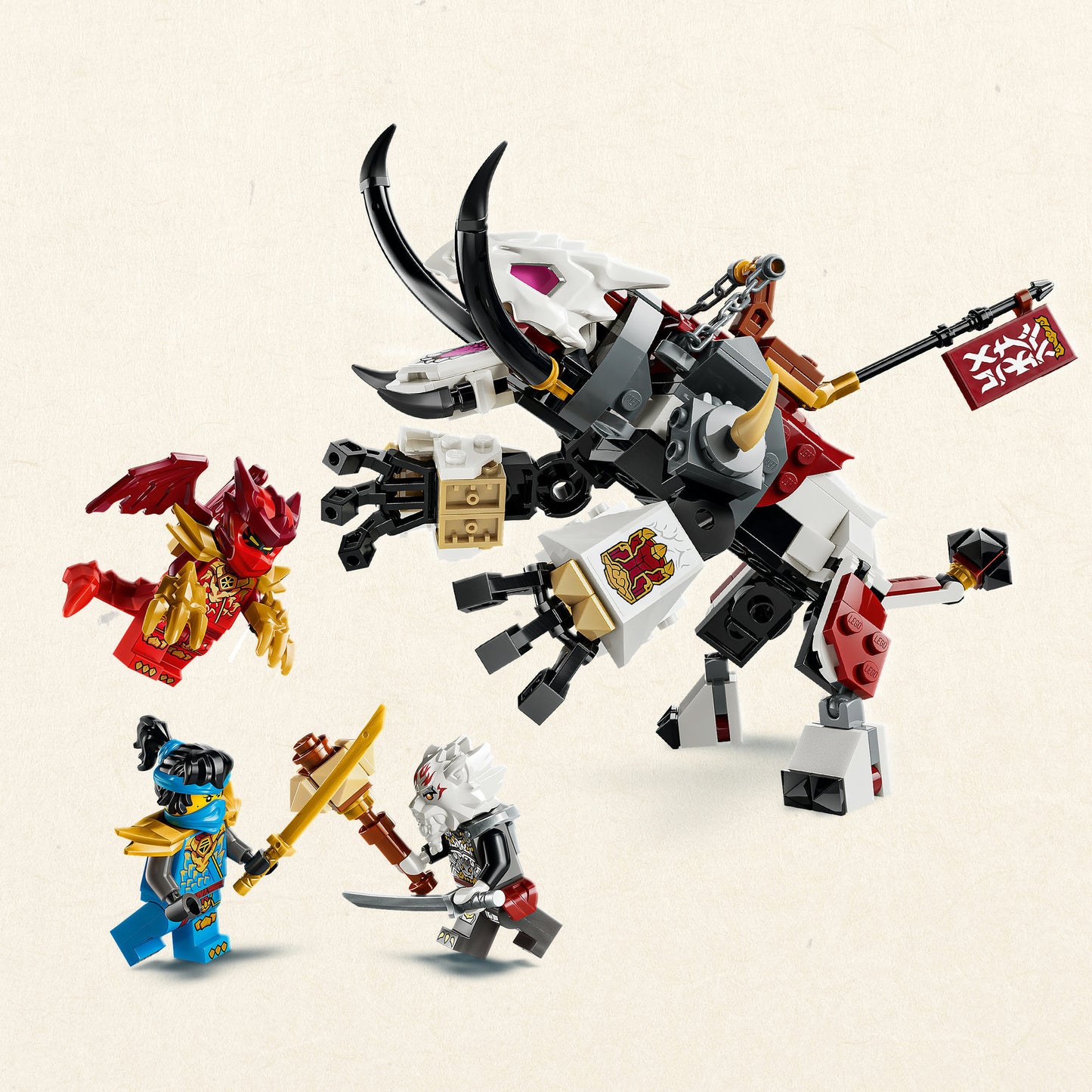 71863 Ninjago Zilvar auf seinem Drachentier Grimtak, Konstruktionsspielzeug