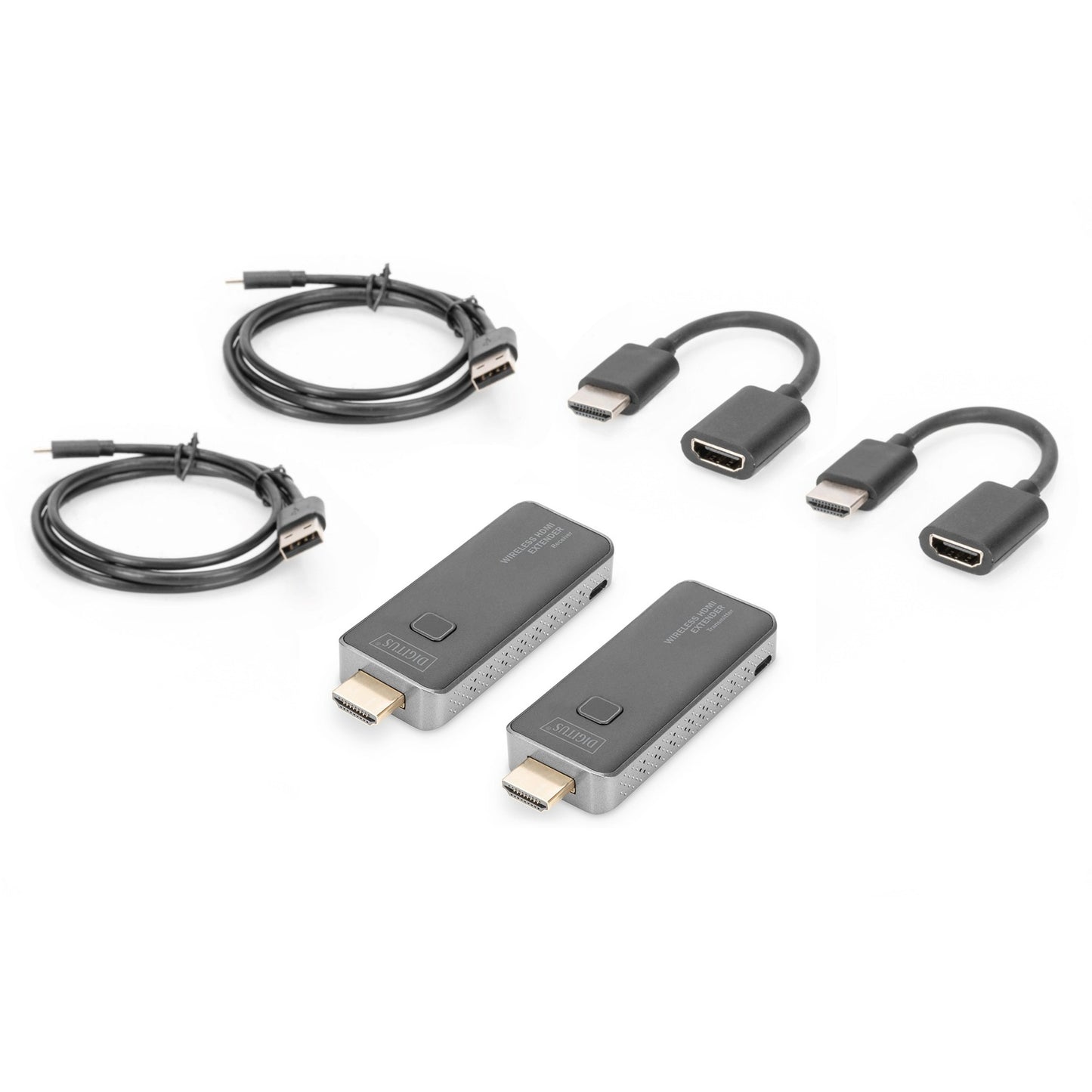 Digitus Wireless Video Extender HDMI > HDMI, 50 Meter, HDMI Verlängerung (schwarz/silber, Sendeeinheit + Empfängereinheit)