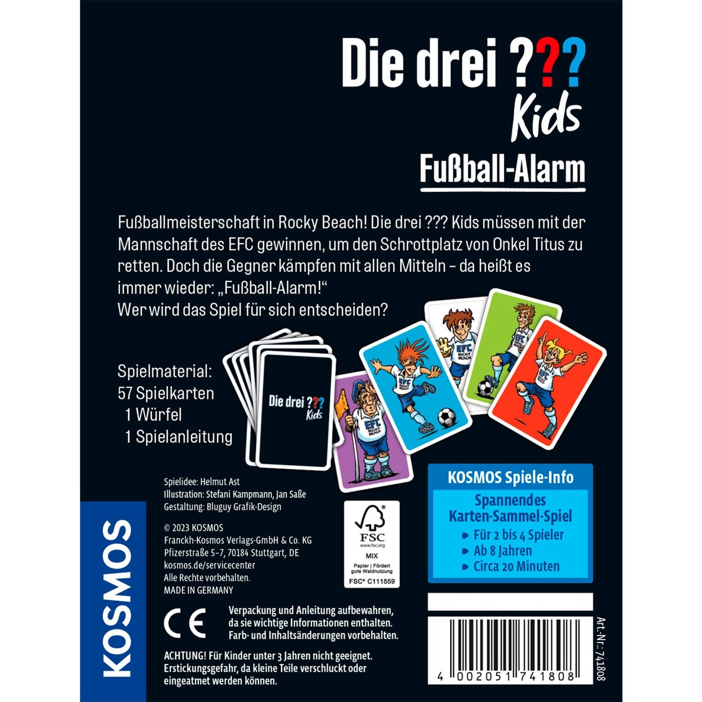 KOSMOS Die drei ??? Kids - Fußball-Alarm, Kartenspiel