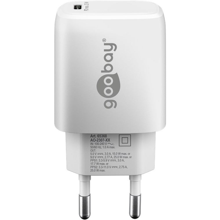 Goobay USB-C PD GaN Schnellladegerät 25 Watt (weiss, Power Delivery 3.0)
