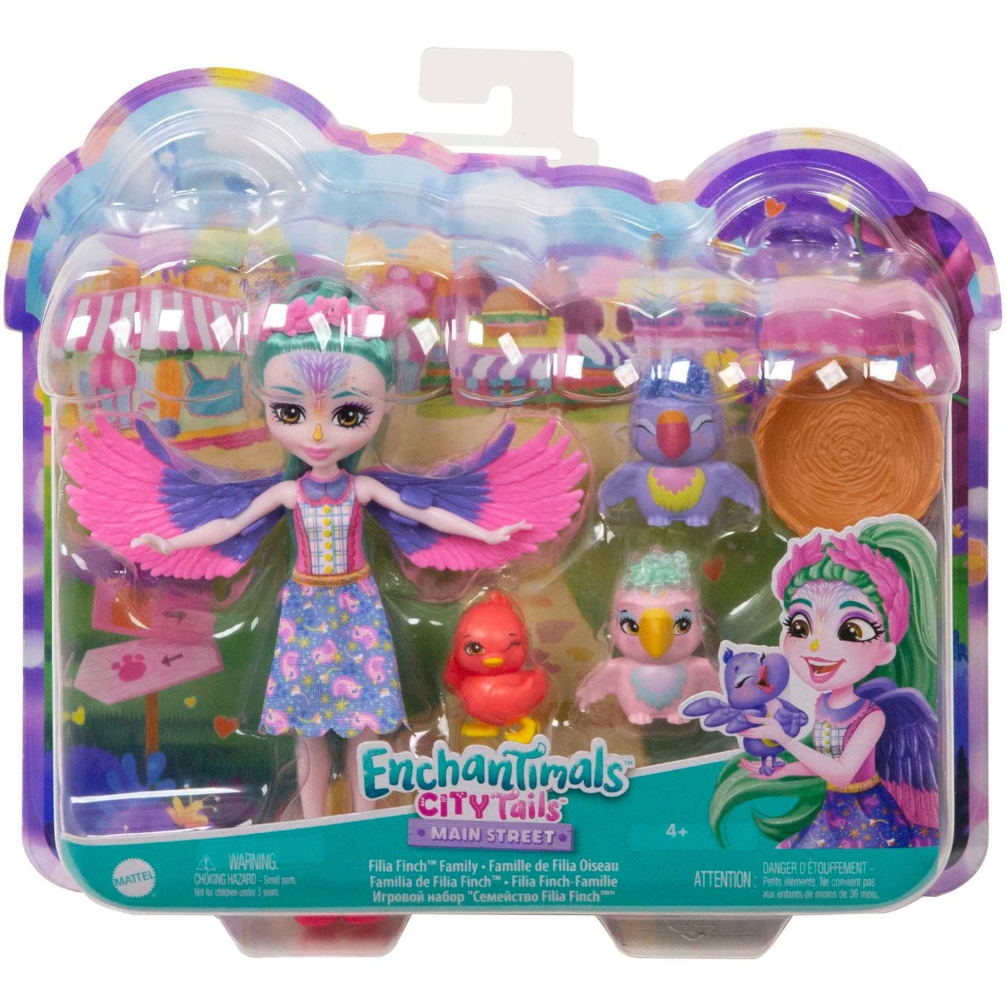 Mattel Enchantimals Filia Finch Familie