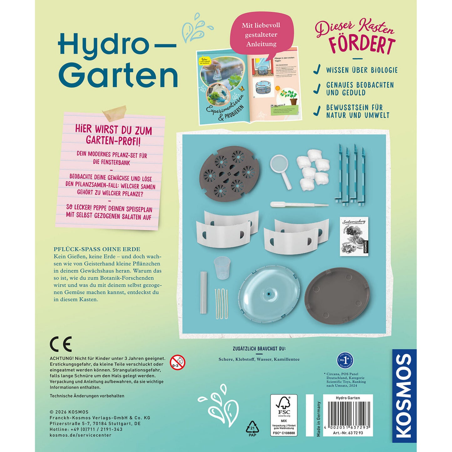 Hydro-Garten, Experimentierkasten