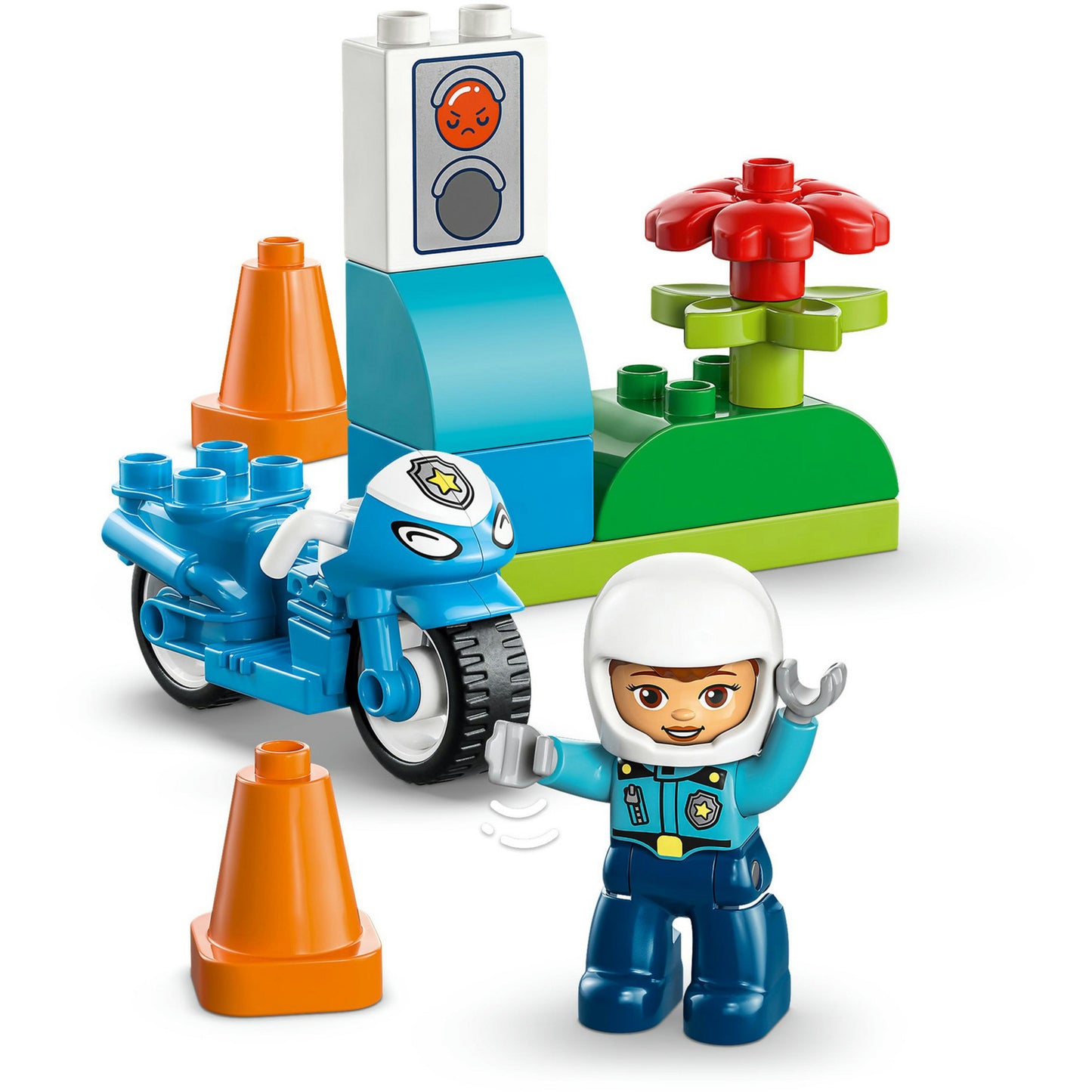 10471 DUPLO Town Blaues Polizeimotorrad, Konstruktionsspielzeug