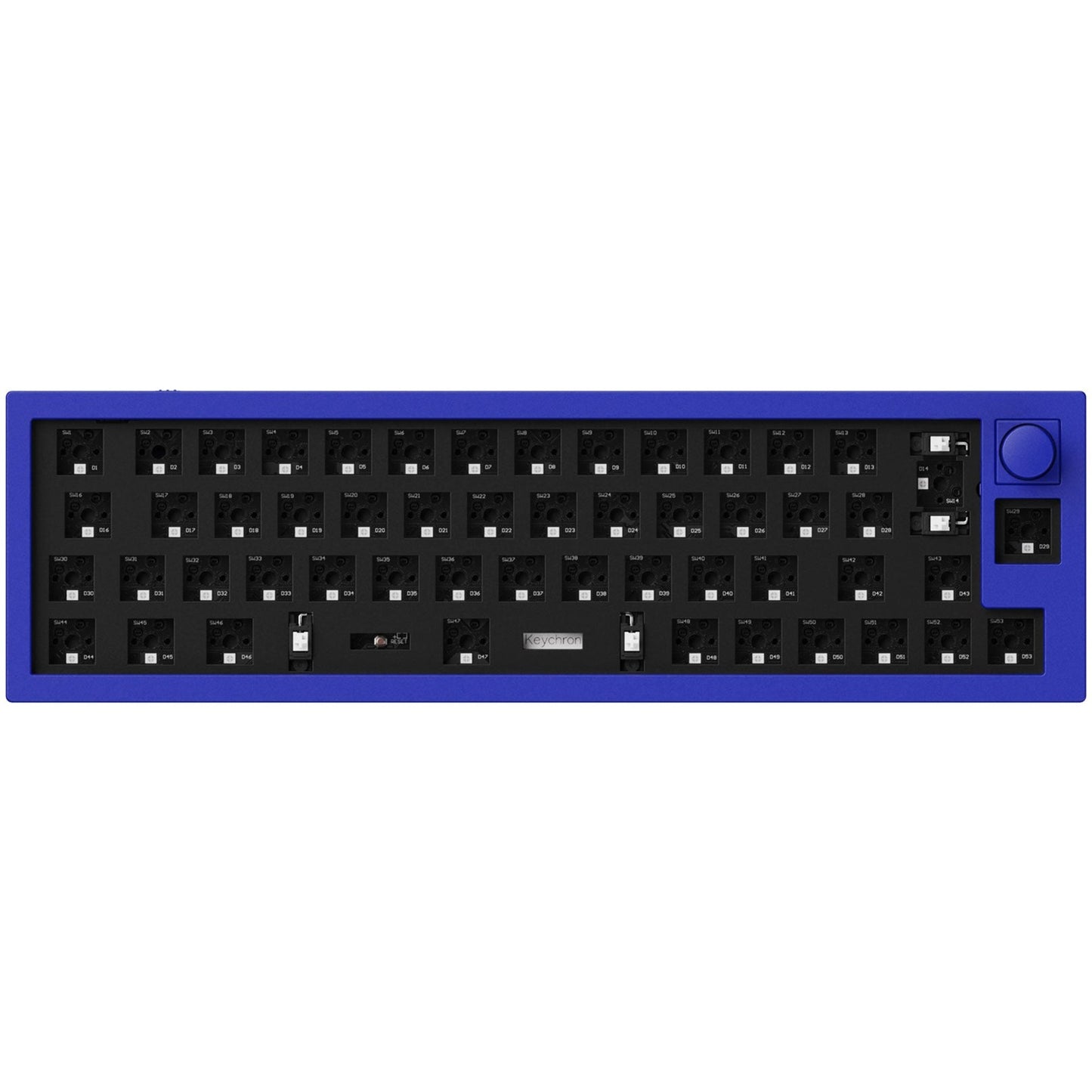 Keychron Q9 Barebone ISO Knob (blau, Hot-Swap, Aluminiumrahmen, RGB)