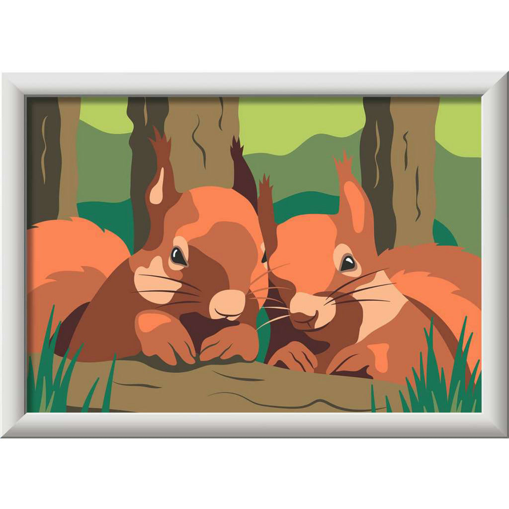 CreArt - Kuschelnde Eichhörnchen, Malen