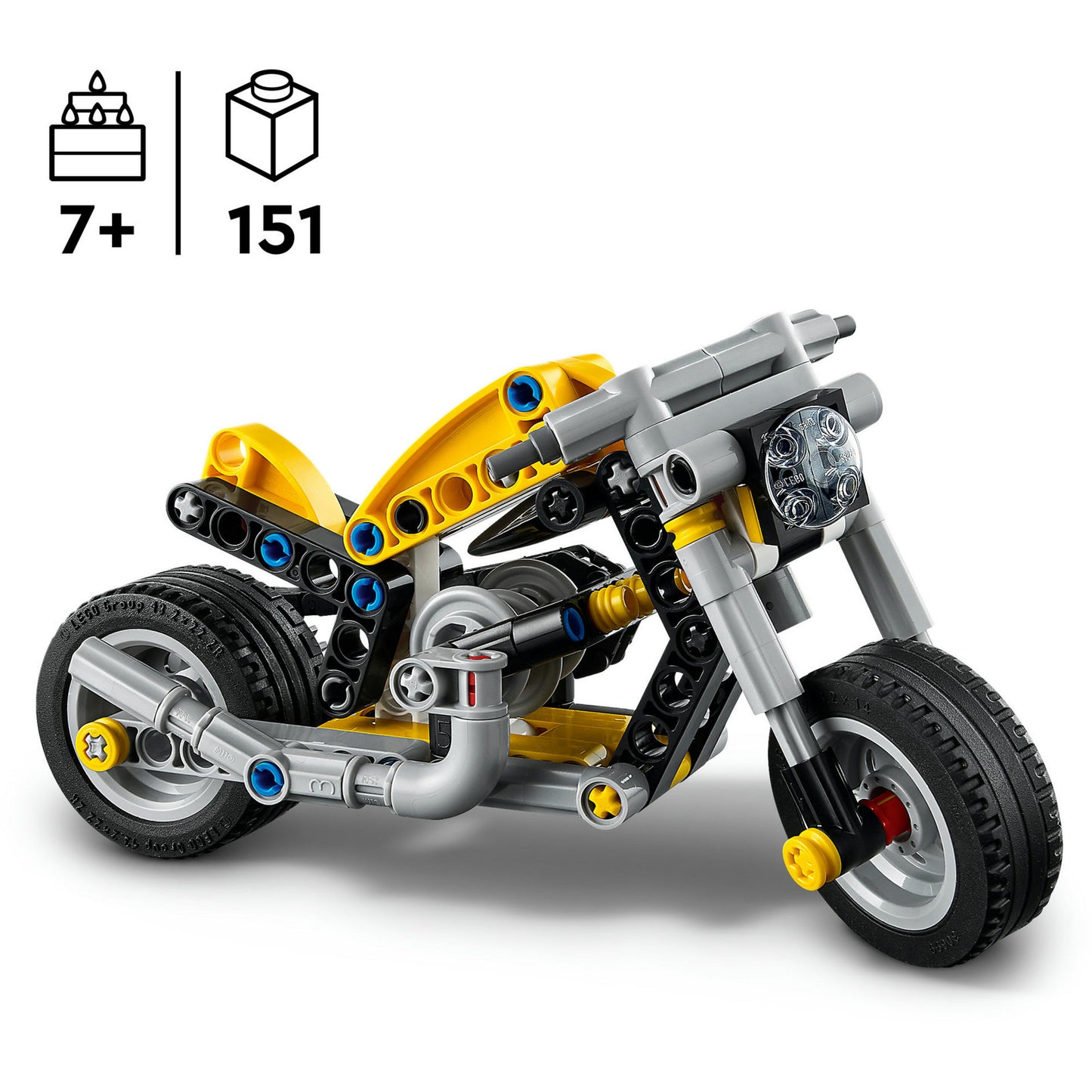 42225 Technic Gelbes Motorrad, Konstruktionsspielzeug