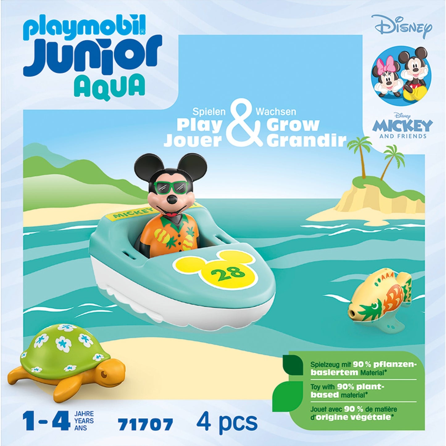 PLAYMOBIL 71707 Junior Aqua & Disney: Mickys Bootstour, Spielfigur