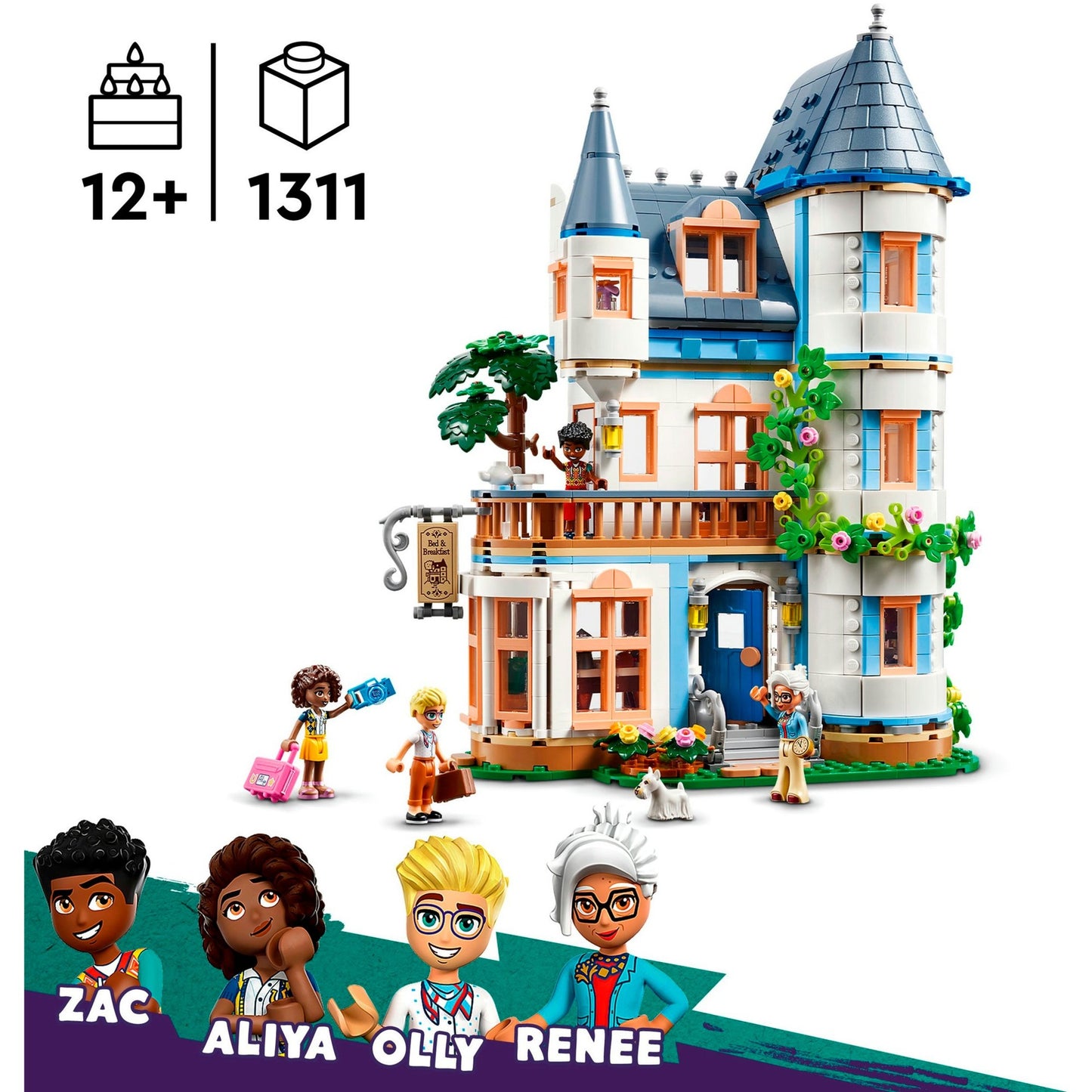 LEGO 42638 Friends Burg mit Ferienunterkunft, Konstruktionsspielzeug