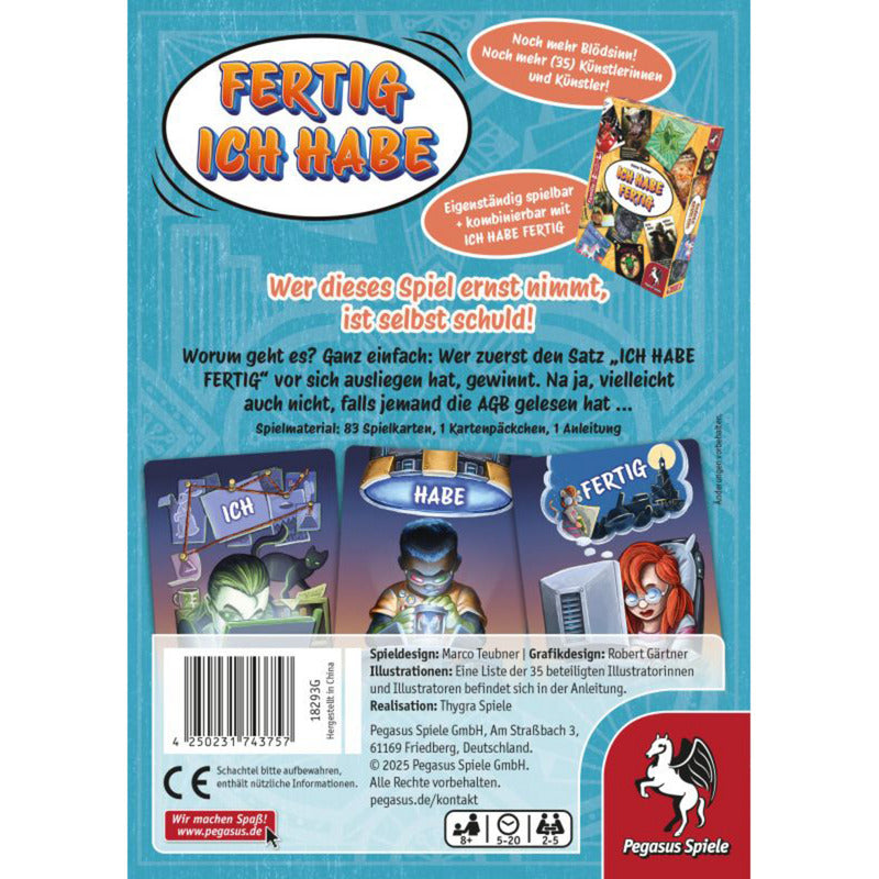 Fertig ich habe, Kartenspiel