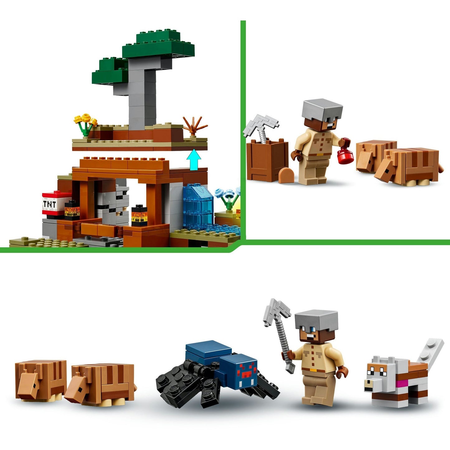 21269 Minecraft Die Expedition zur Gürteltiermine, Konstruktionsspielzeug