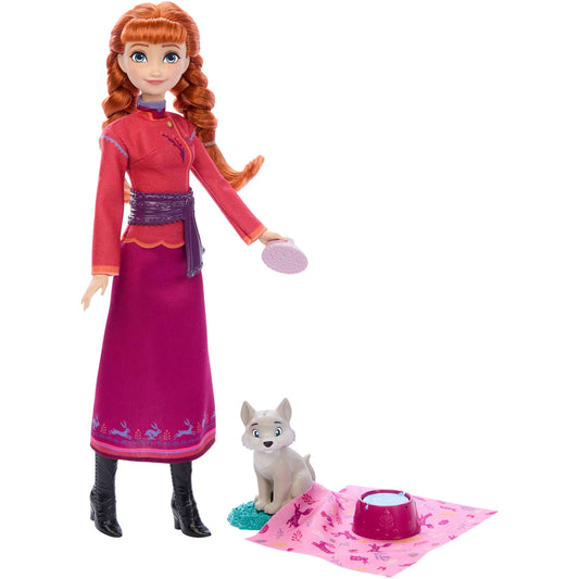Disney Die Eiskönigin Anna-Modepuppe und Wolfsjunges-Figur