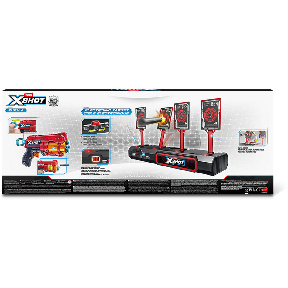 XSHOT Interaktive Zielscheibe & Fury 4 2er Pack, Dartblaster