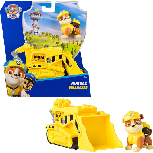 Paw Patrol - Baufahrzeug mit Rubble Spielfigur, Spielfahrzeug