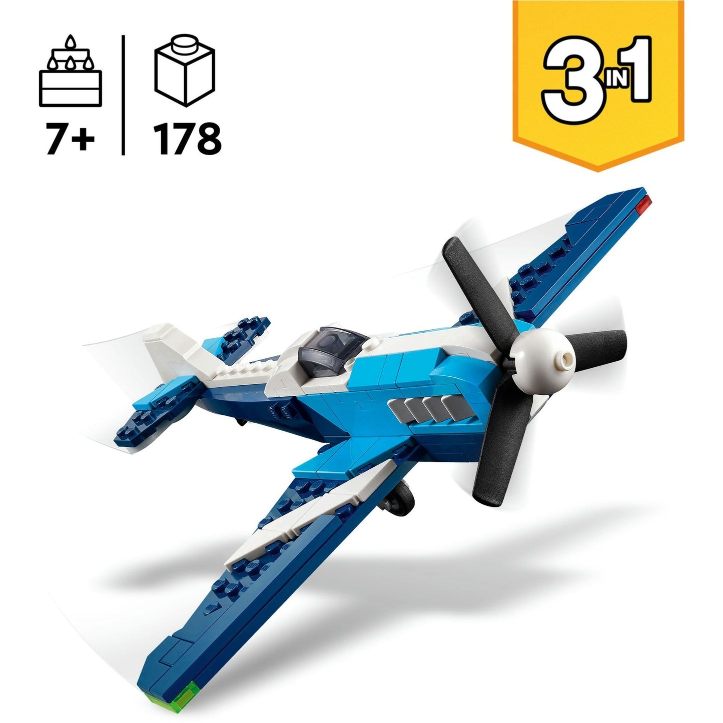 31160 Creator 3-in-1 Flieger: Rennflugzeug, Konstruktionsspielzeug
