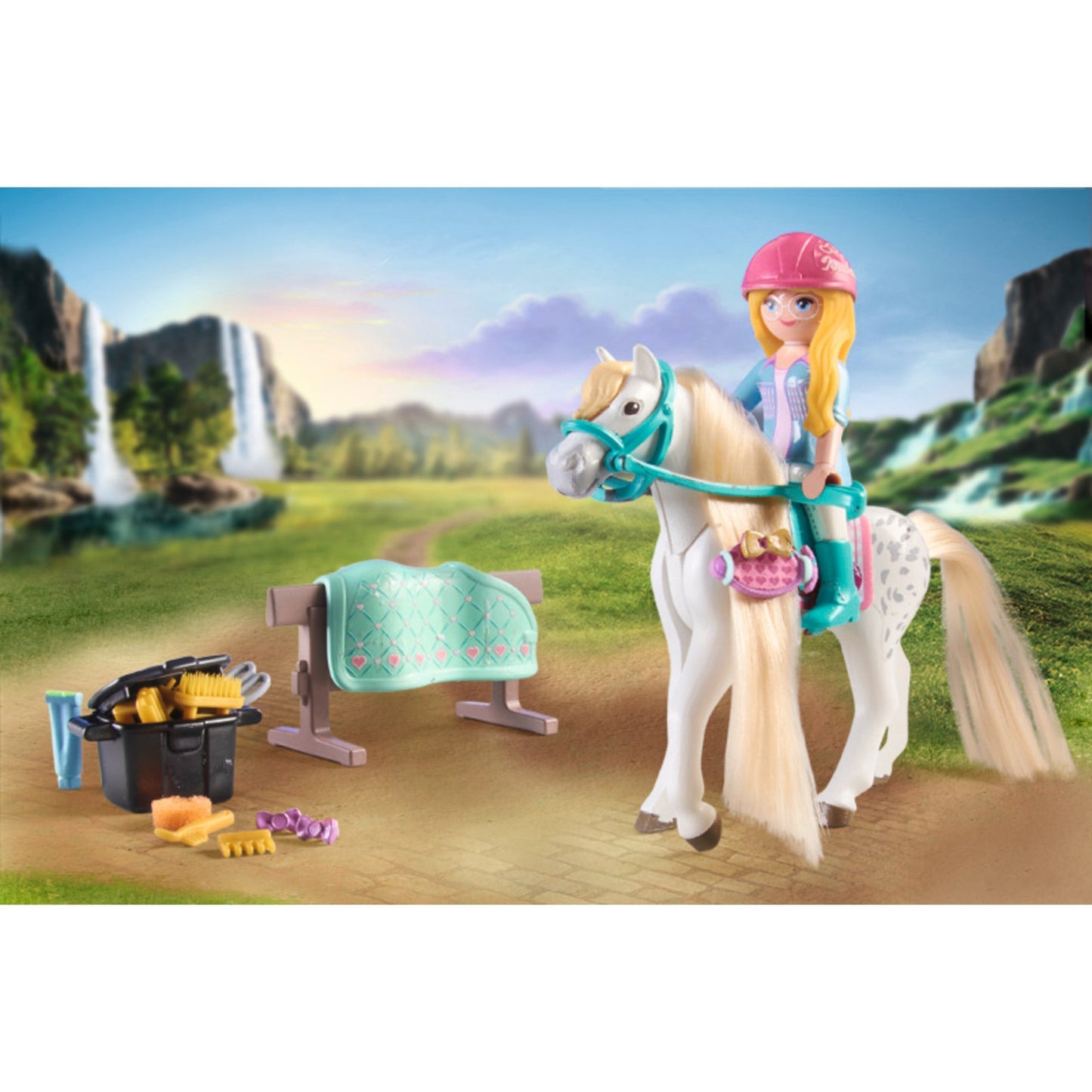 PLAYMOBIL 71354 Horses of Waterfall Isabella & Lioness mit Waschplatz, Konstruktionsspielzeug