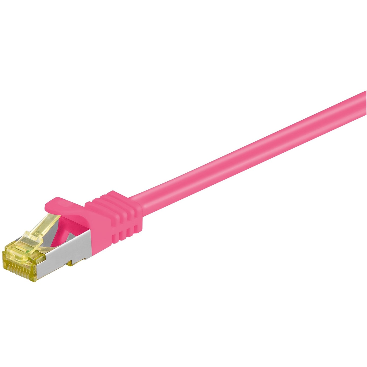 Goobay Patchkabel RJ-45 SFTP, mit Cat 7 Rohkabel (pink, 5 Meter, 500 MHz)