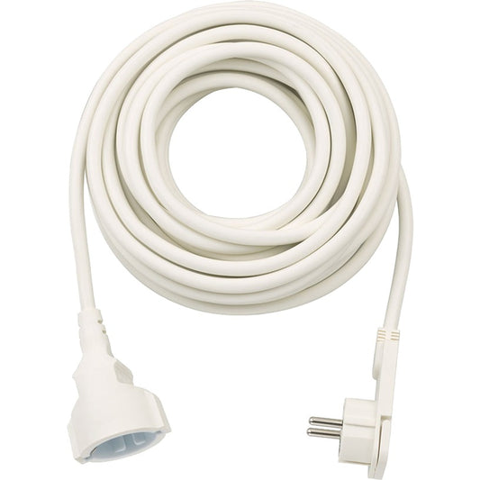 Brennenstuhl Verlängerungskabel, 1x Winkel-Flachstecker (weiss, 10 Meter)