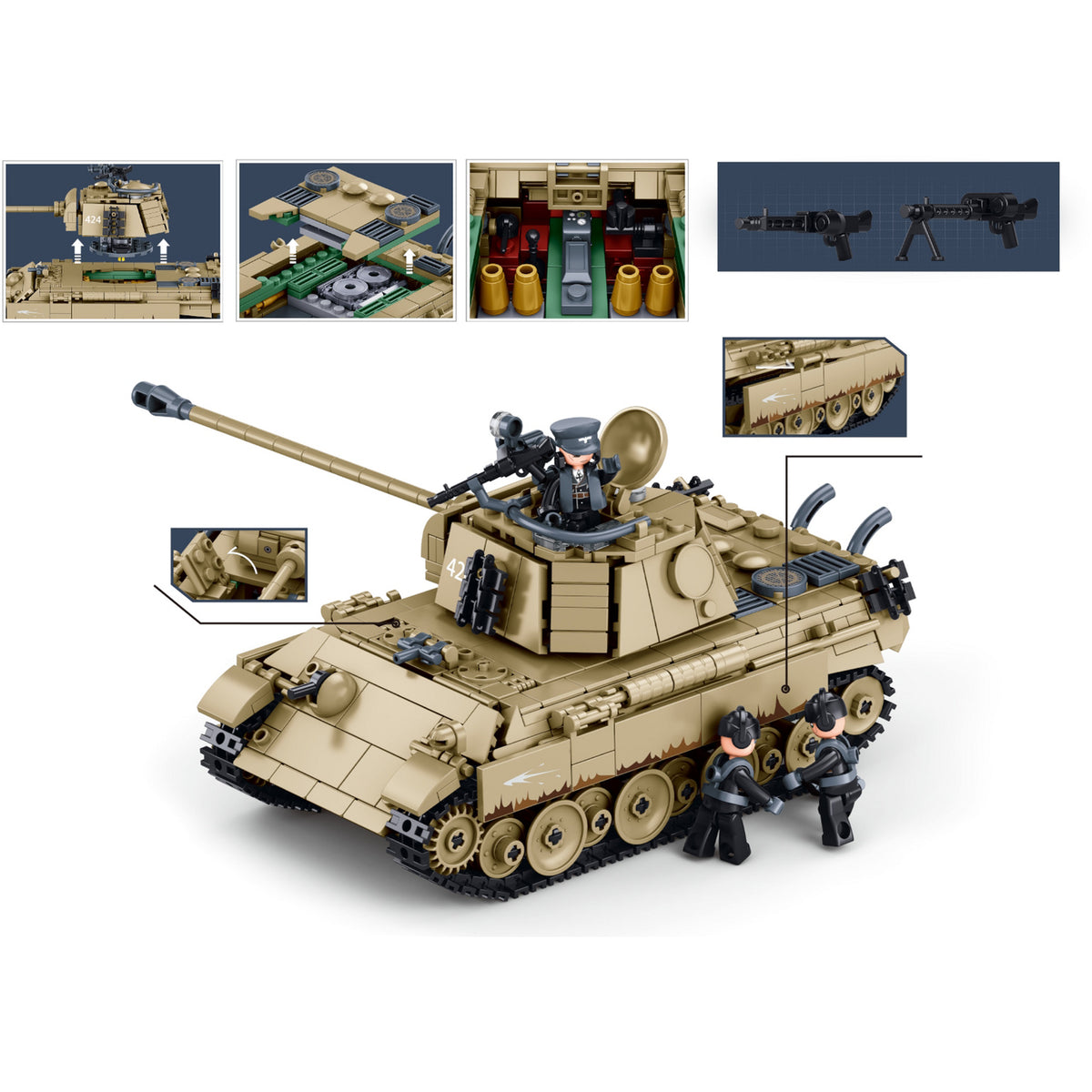 ModelBricks Panzerkampfwagen V Panther Ausführung G, Konstruktionsspielzeug