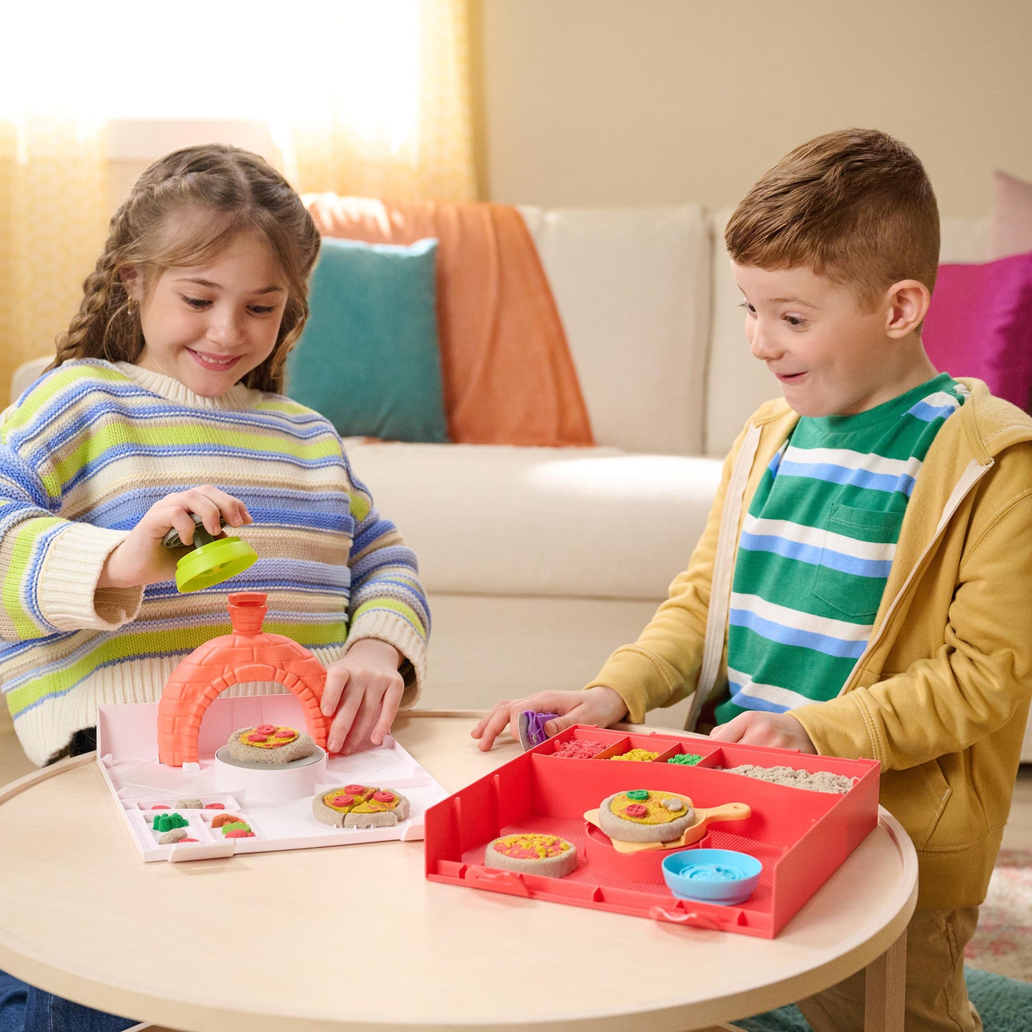 Kinetic Sand - Squish Pizza Set, Spielsand