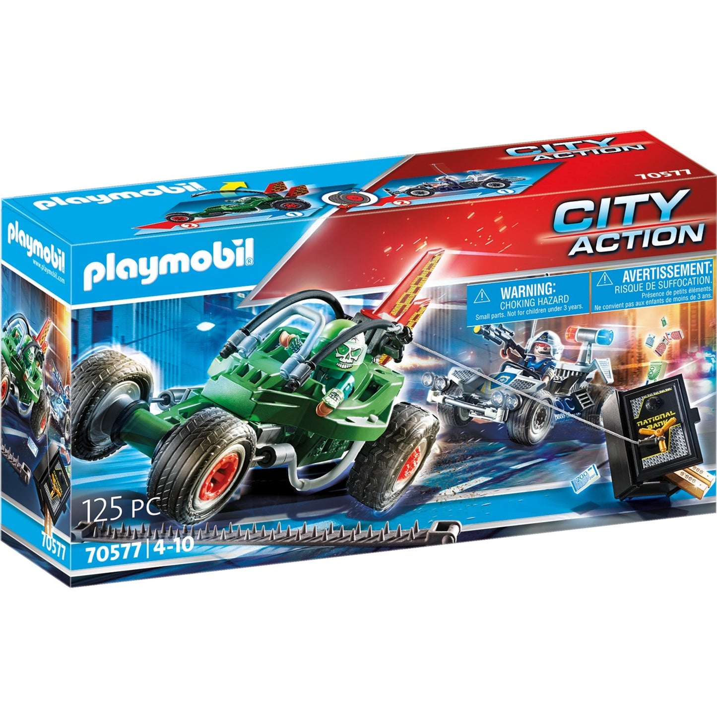 PLAYMOBIL 70577 City Action Polizei-Kart: Verfolgung des Tresorräubers, Konstruktionsspielzeug