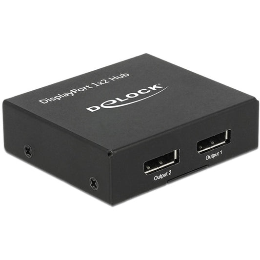 DeLOCK DisplayPort Splitter 1.2 > 2x DisplayPort 4K (schwarz)