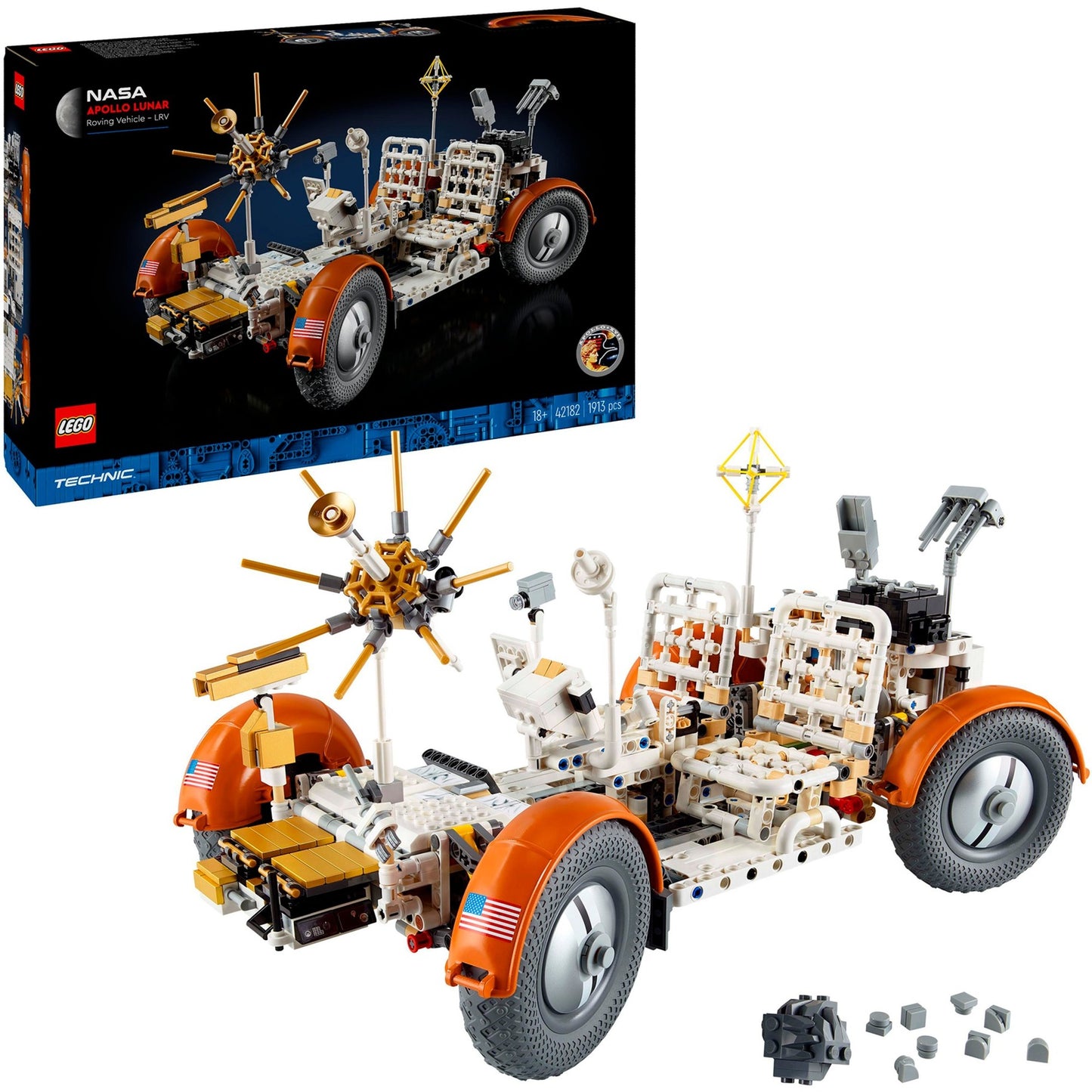 LEGO 42182 Technic NASA Apollo Lunar Roving Vehicle (LRV), Konstruktionsspielzeug