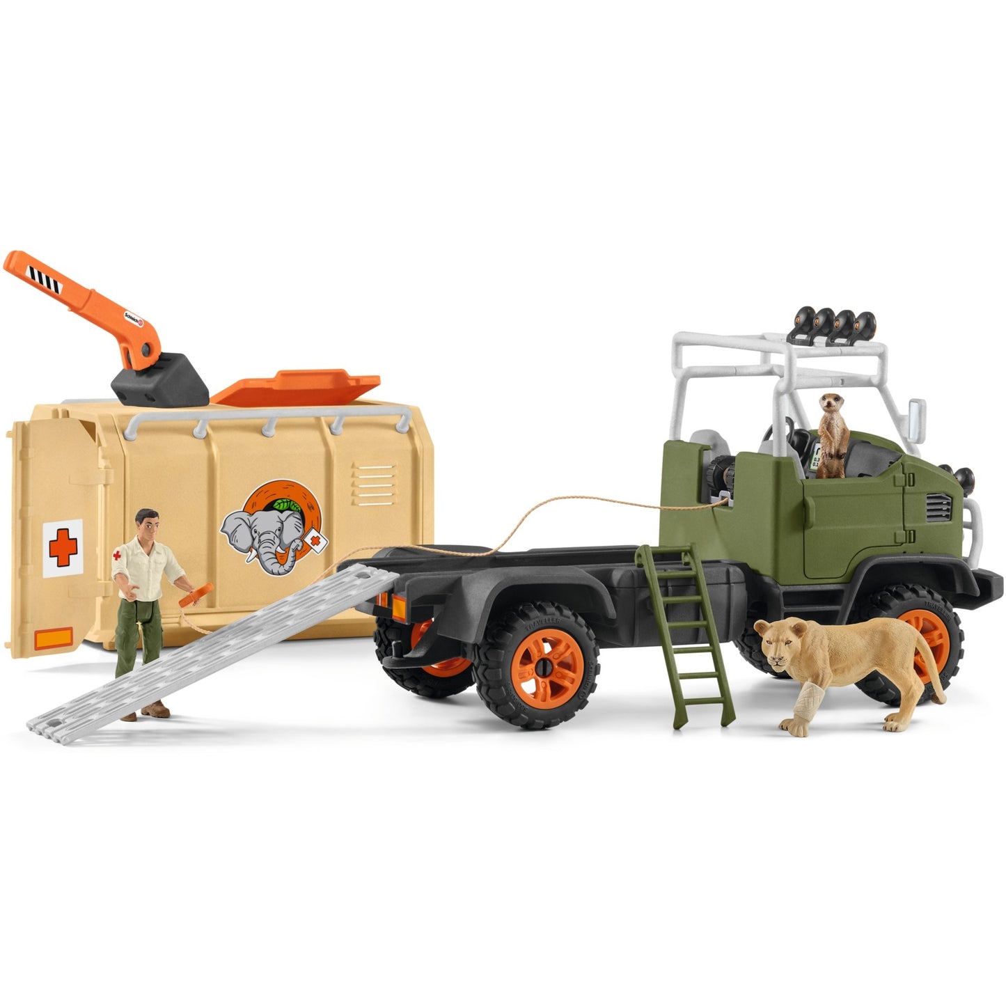 Schleich Wild Life Großer Truck Tierrettung, Spielfahrzeug