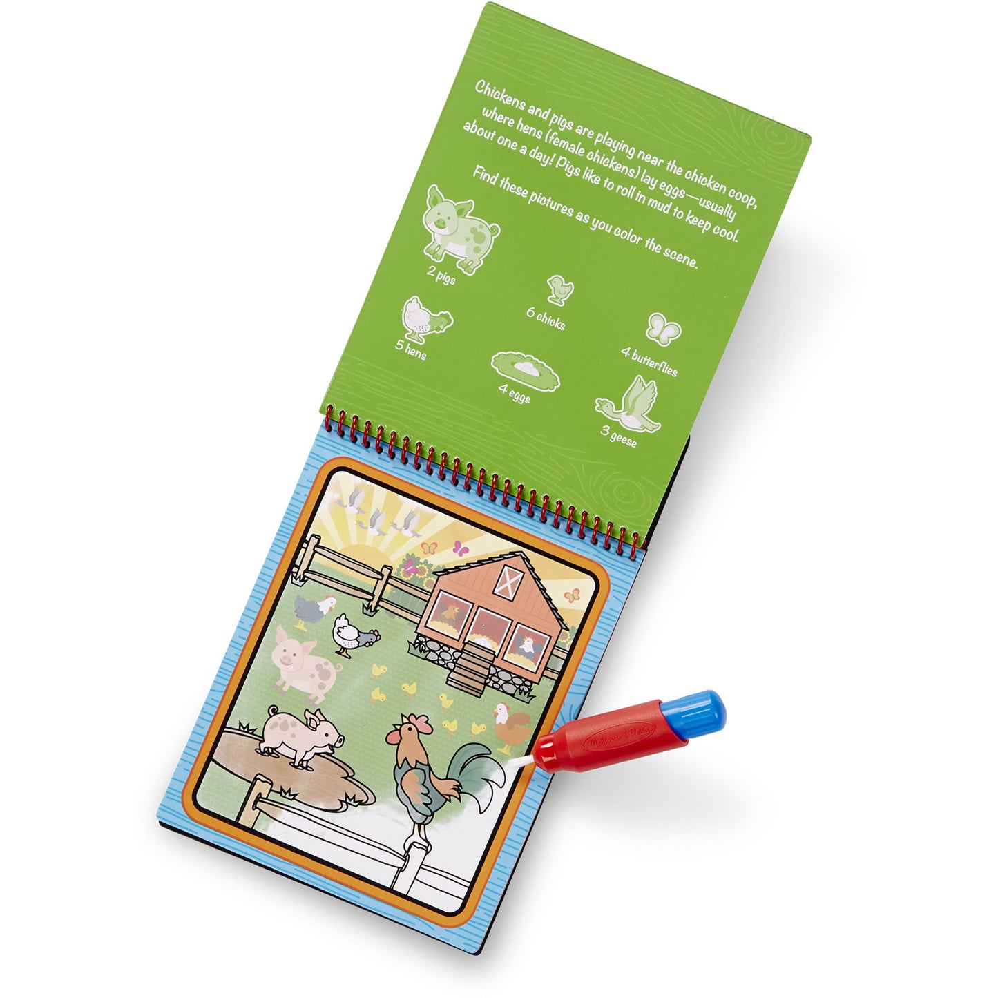 Melissa & Doug - Water WOW! Bauernhof, Malen