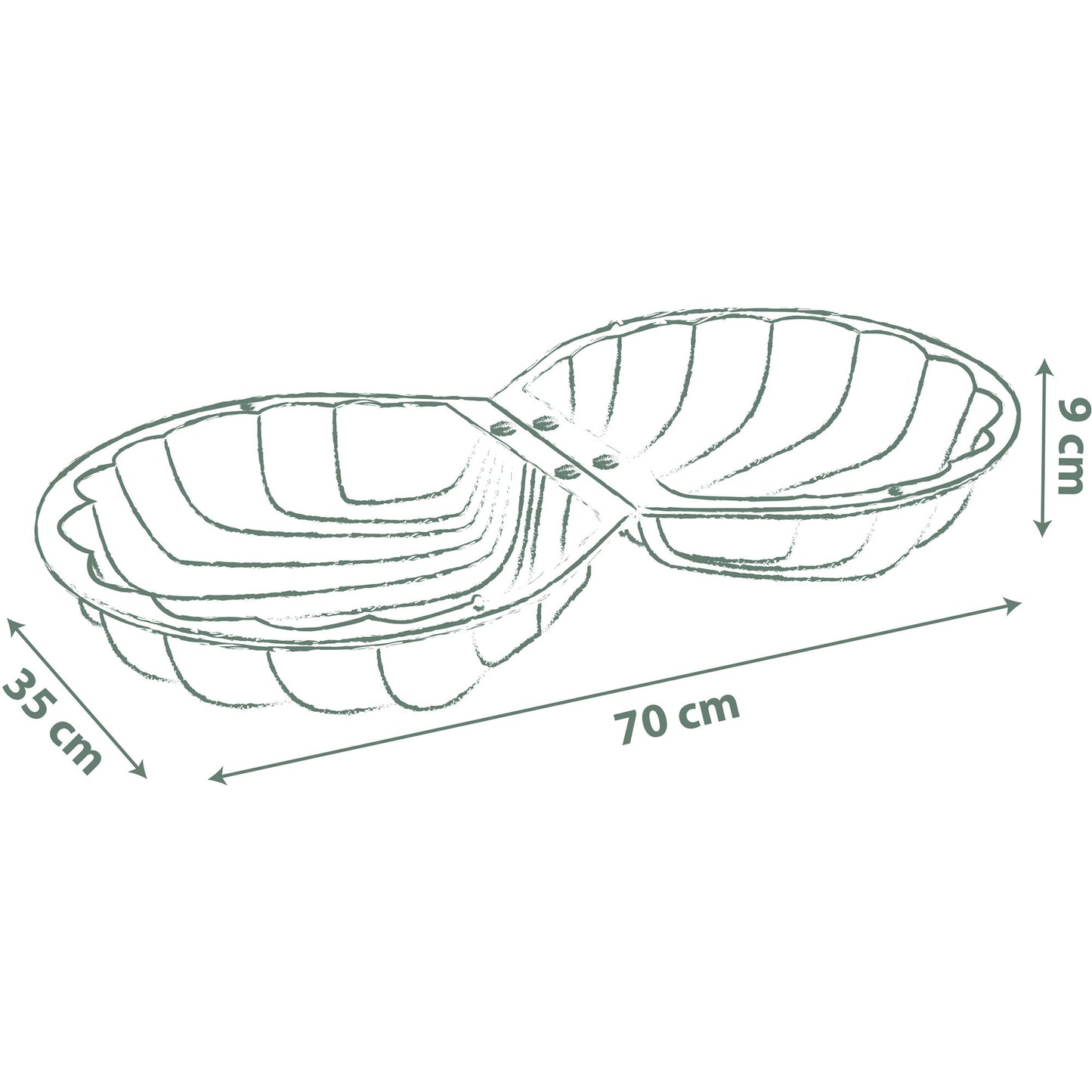 Life Doppel-Sandspielmuschel, Gartenspielgerät