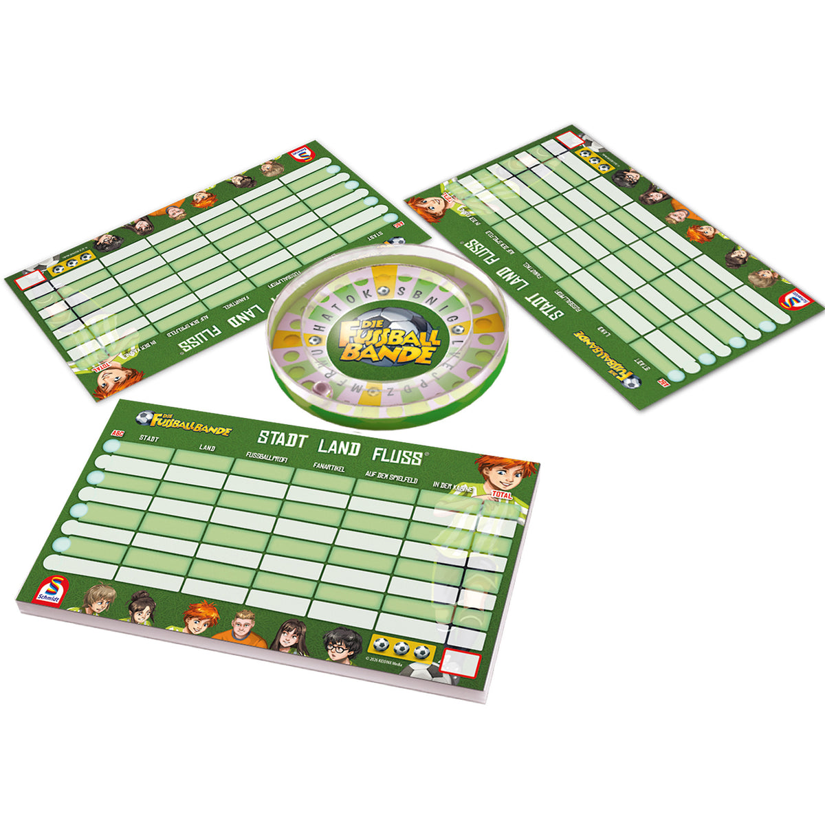 DIE FUSSBALLBANDE: Stadt, Land, Fluss, Brettspiel