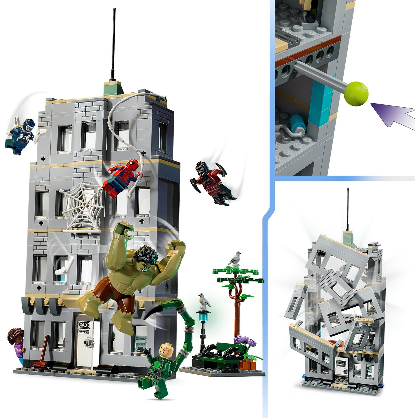 76350 Marvel Super Heroes Grosser Showdown: Spider-Man vs. Hulk, Konstruktionsspielzeug