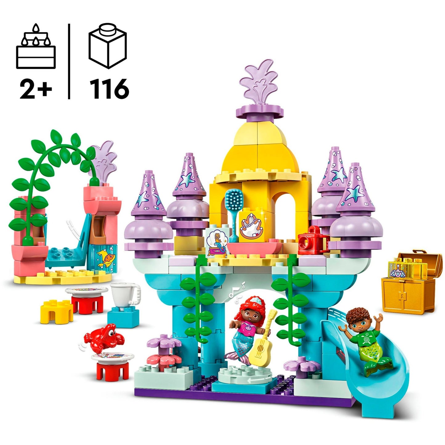 LEGO 10435 DUPLO Disney Arielles magischer Unterwasserpalast, Konstruktionsspielzeug