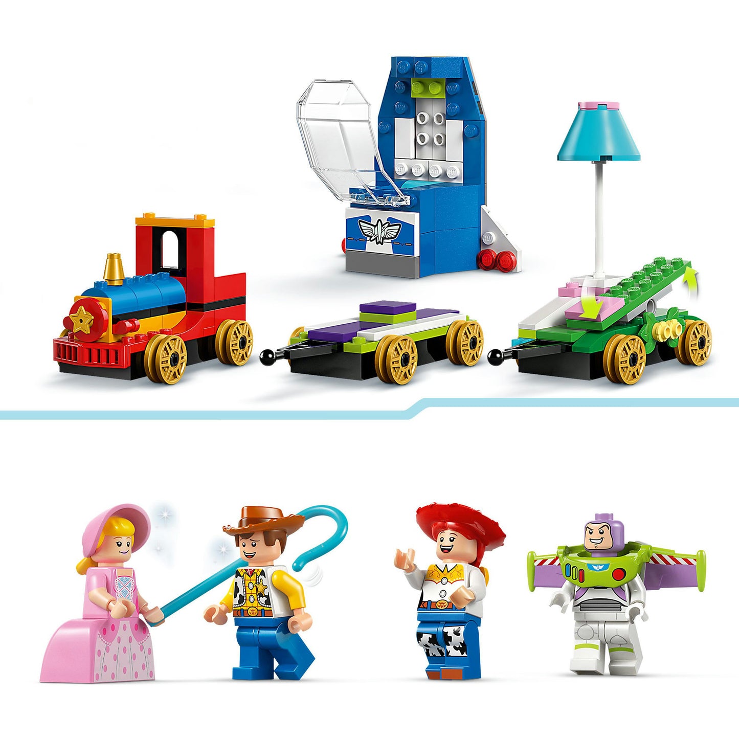43264 Disney Pixar Partyzug und das Auto RC aus Toy Story, Konstruktionsspielzeug