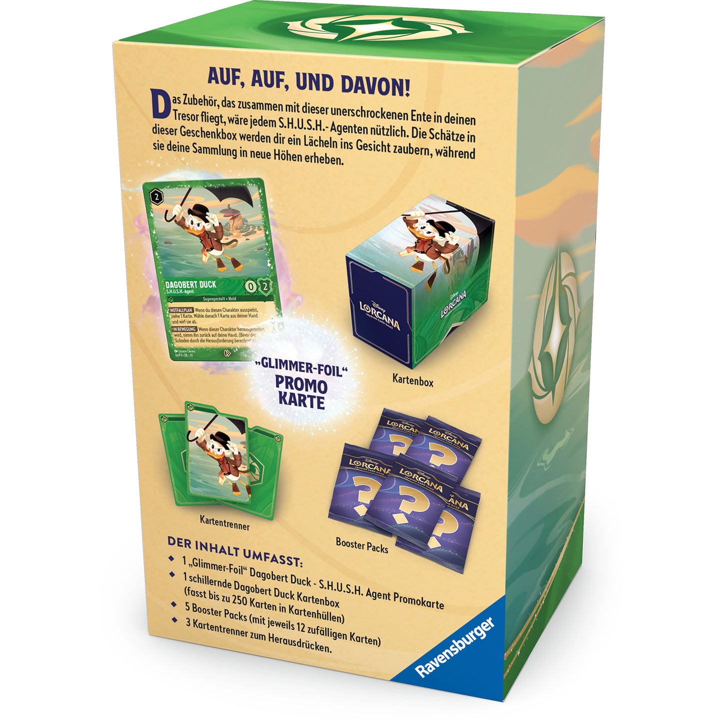 Disney Lorcana TCG: Geschenkbox Dagobert Duck, Sammelkarten