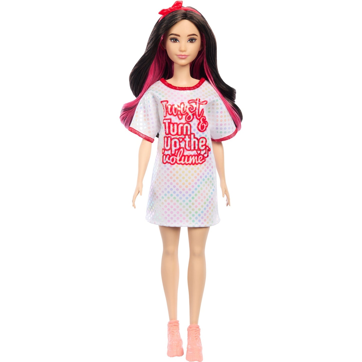 Barbie Barbie Fashionistas-Puppe mit weissem T-Shirt-Kleid