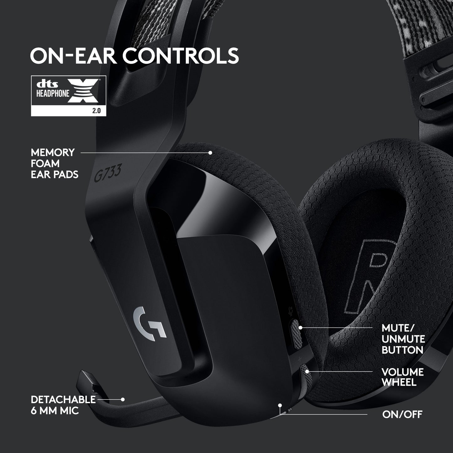 G733 LIGHTSPEED, Gaming-Headset