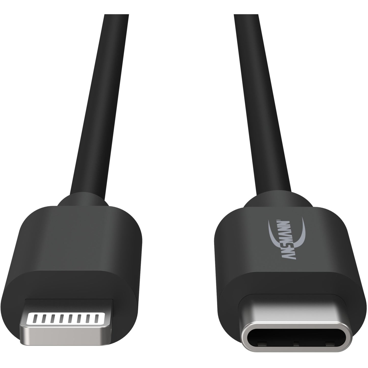 Ansmann USB 2.0 Adapterkabel, USB-C Stecker > Lightning Stecker (schwarz, 1,2 Meter, Laden mit bis zu 60 Watt)