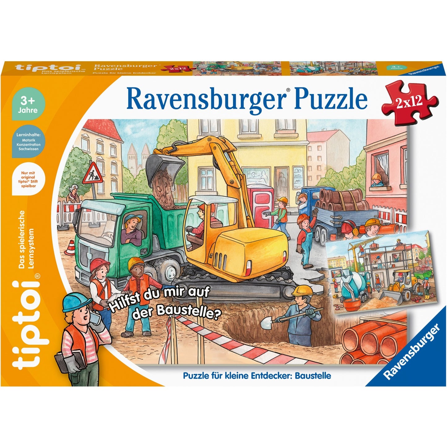 Ravensburger tiptoi Puzzle für kleine Entdecker: Baustelle