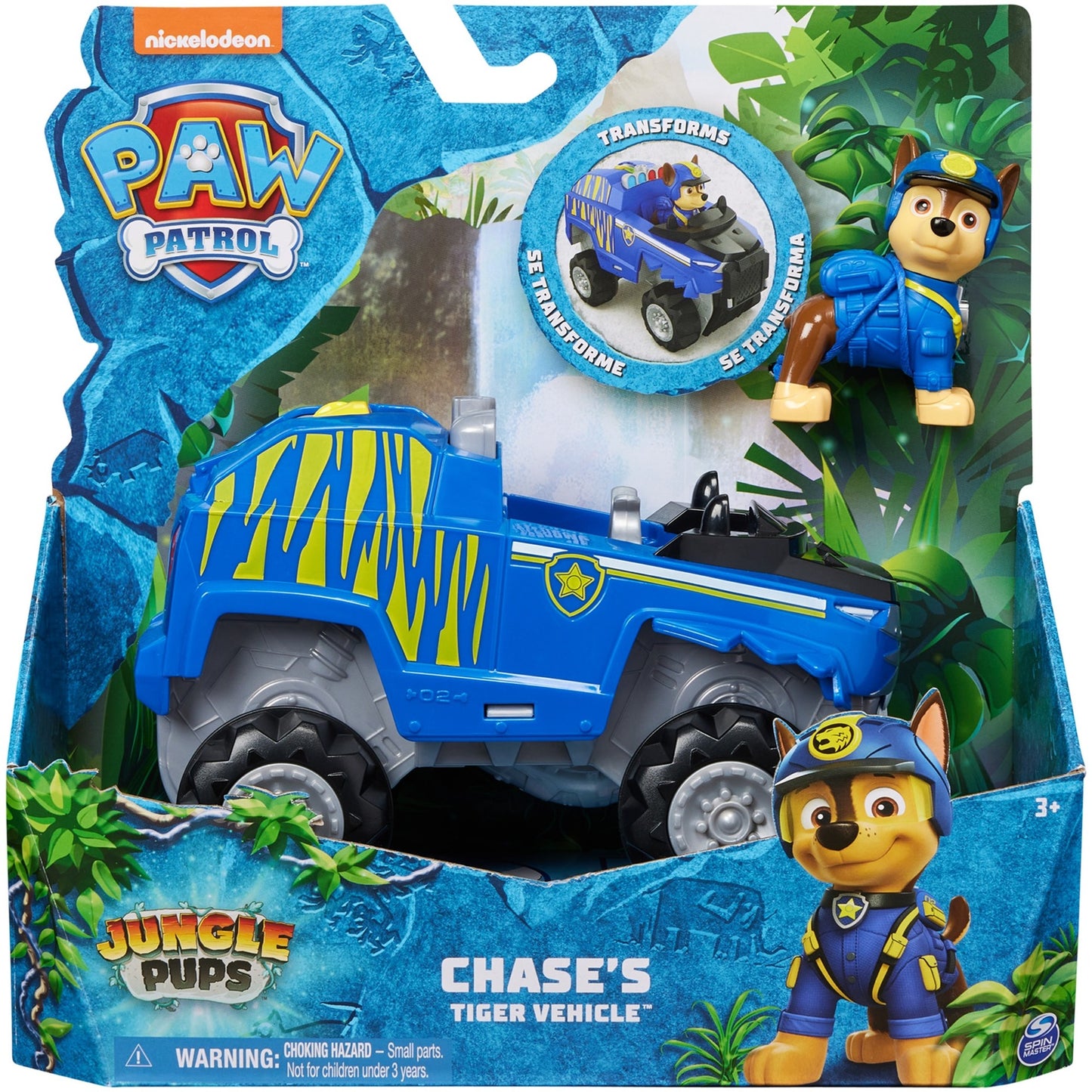 Spin Master Paw Patrol Jungle Pups - Tiger-Fahrzeug mit Chase-Figur, Spielfahrzeug