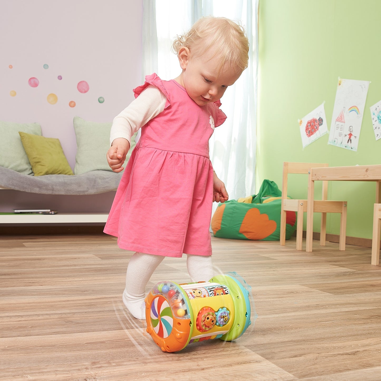 VTech 3-in-1 Rollende Entdecker-Trommel, Musikspielzeug