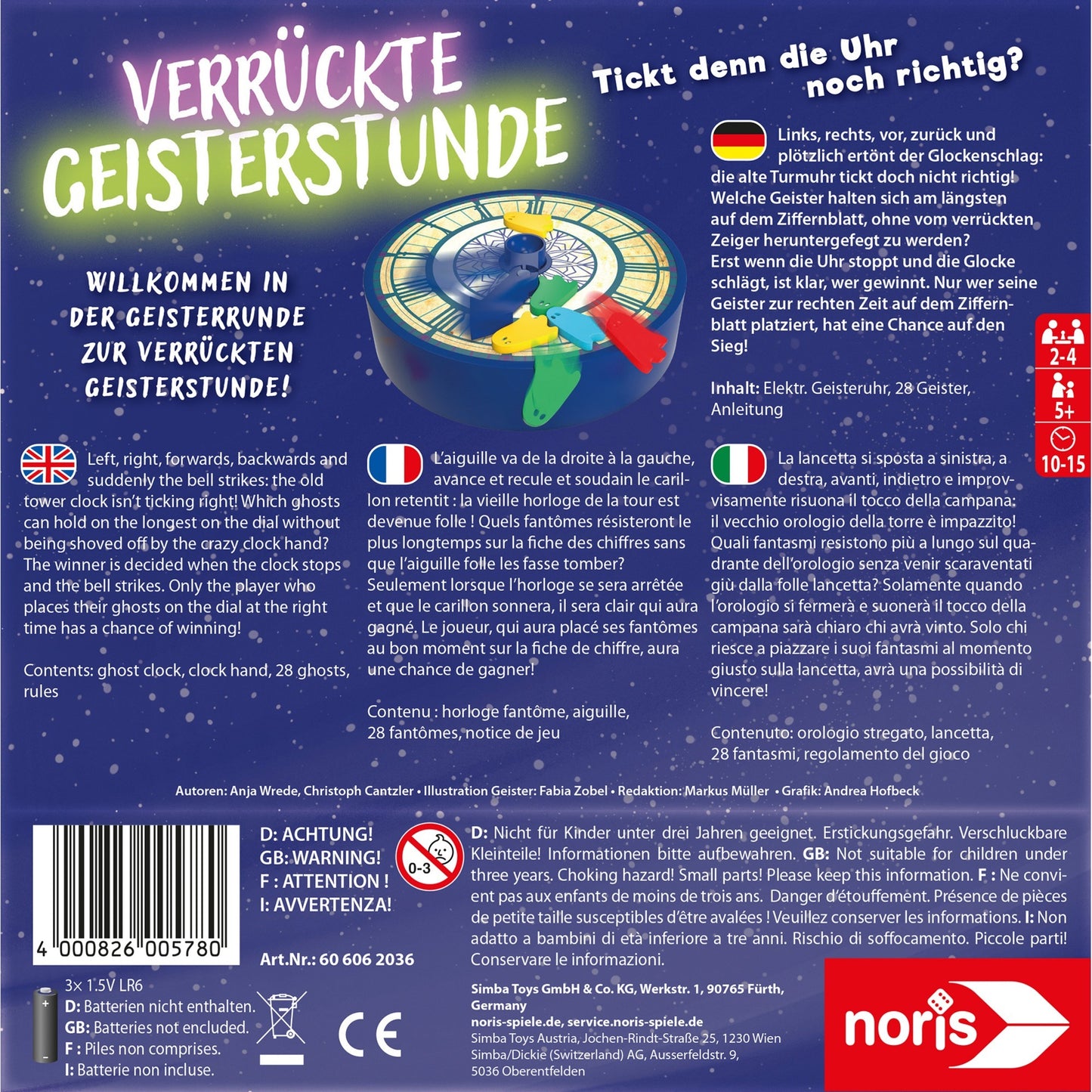 Noris Verrückte Geisterstunde, Brettspiel