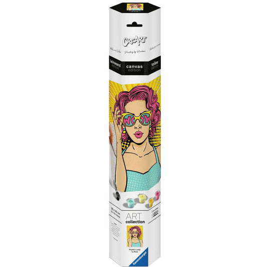 CreArt ART Collection Leinwand Edition - Lady in Pink (PopArt), Malen